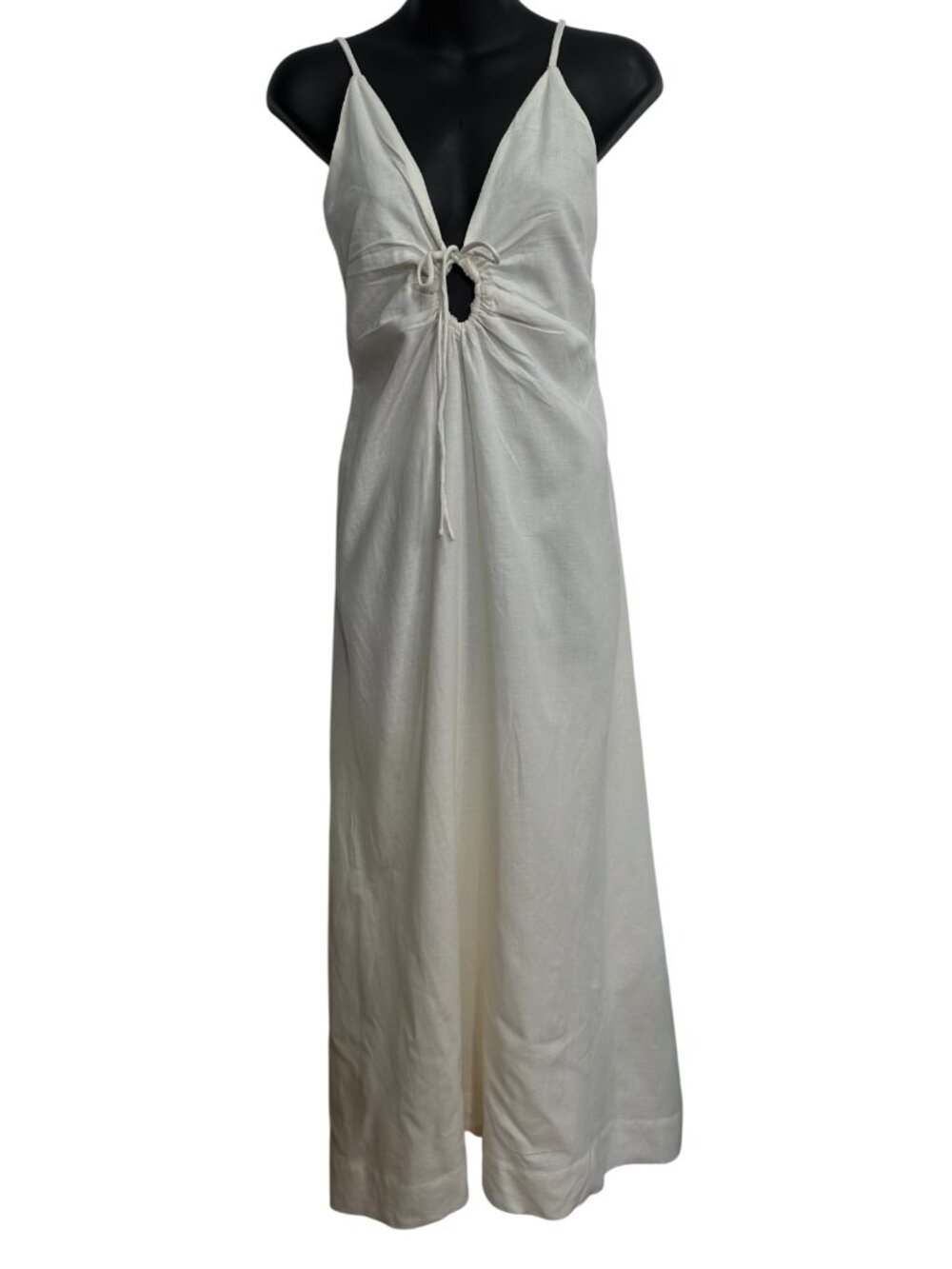 l*space Cream Maxi Dress with Front Tie